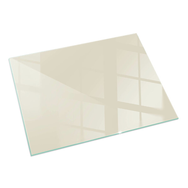 Rectangular glass hearth Color Beige