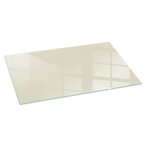 Rectangular glass hearth Color Beige