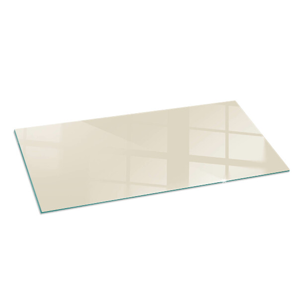 Rectangular glass hearth Color Beige