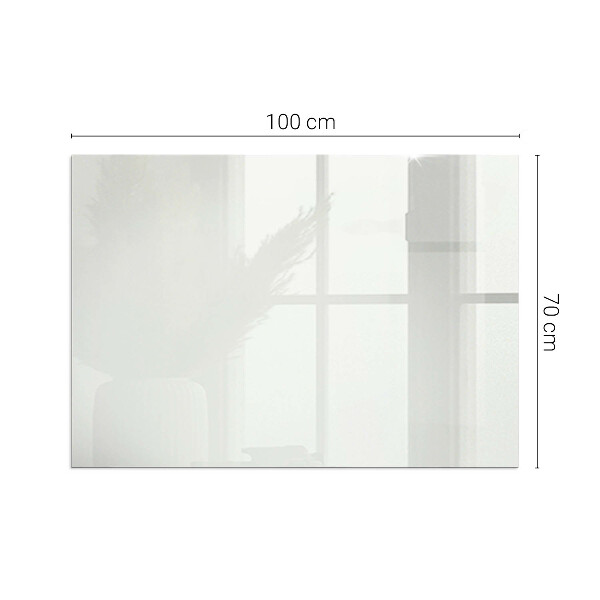 Rectangular glass hearth for wood stove Ivory color