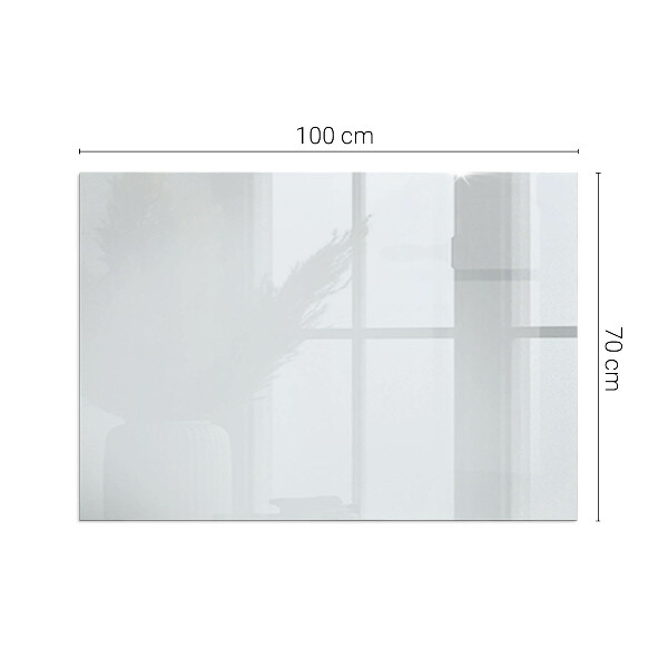Rectangular glass hearth Color White