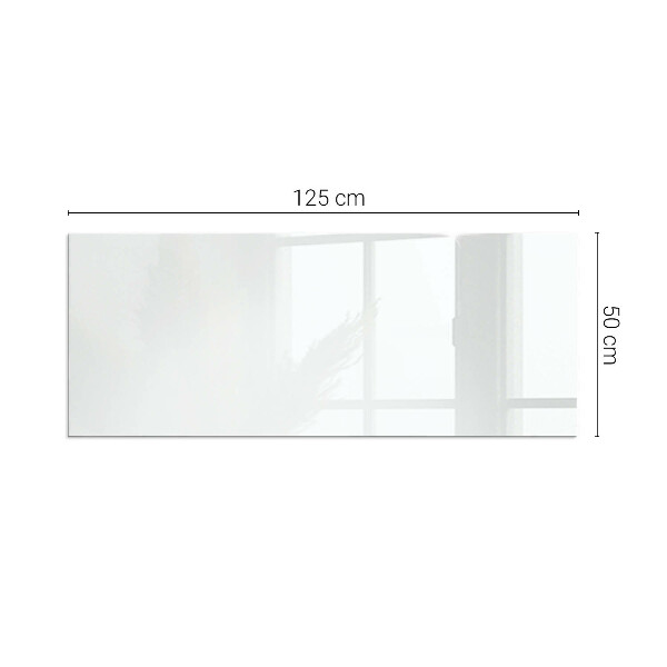 Rectangular glass hearth Color White
