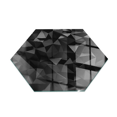 Hexagonal glass hearth pad Three-dimensional geometry