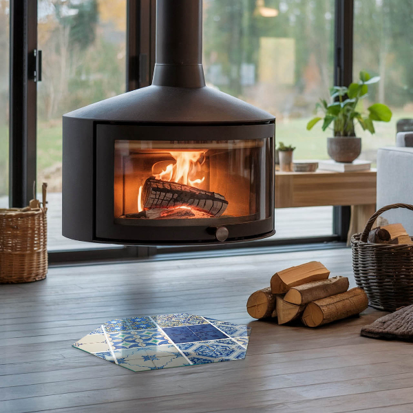 Hexagonal corner glass hearth Ceramic tile patterns
