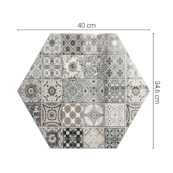 Hexagonal glass hearth pad Decorative tile patterns