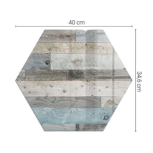 Hexagonal glass hearth pad Boards in different shades