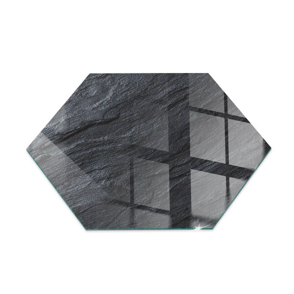 Hexagonal glass hearth pad Stone surface texture