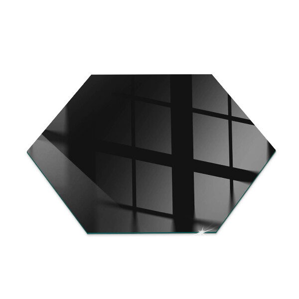 Hexagonal glass hearth pad Color Black