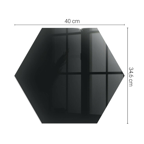 Hexagonal glass hearth pad Color Black