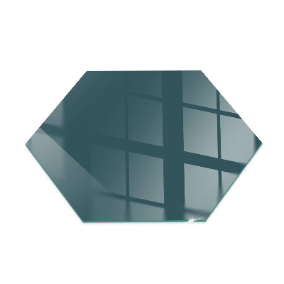Hexagonal glass hearth for stove Sea Color