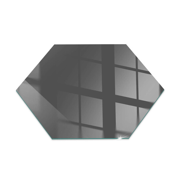 Hexagonal corner glass hearth Color Gray-brown