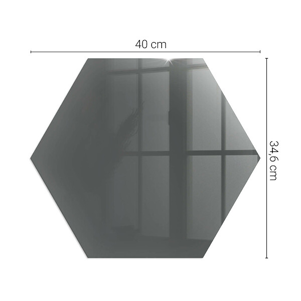Hexagonal corner glass hearth Color Gray-brown