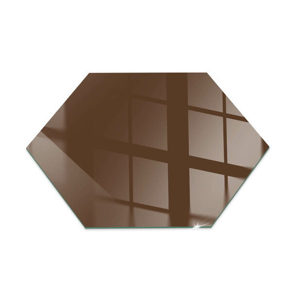 Hexagonal glass hearth pad Color Brown