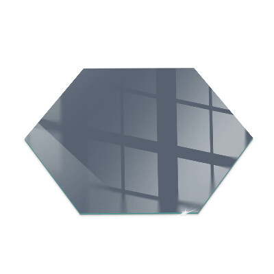 Hexagonal glass hearth for stove Color Dark Blue