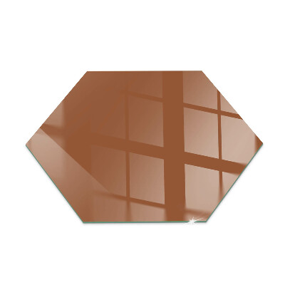 Hexagonal glass hearth pad Color Brown