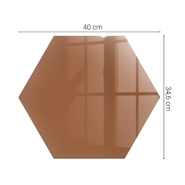 Hexagonal glass hearth pad Color Brown