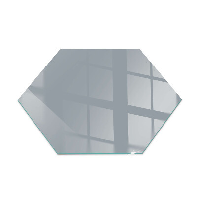 Hexagonal glass hearth for stove Color Gray
