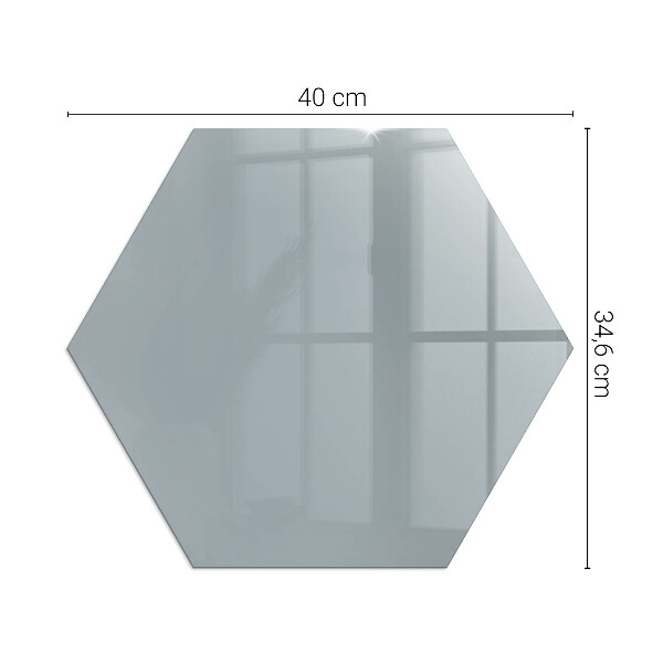Hexagonal glass hearth for stove Color Gray