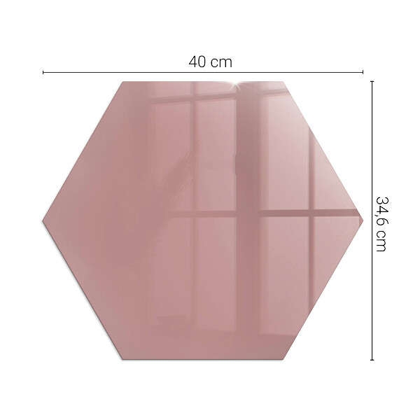 Hexagonal glass hearth pad Color Pink