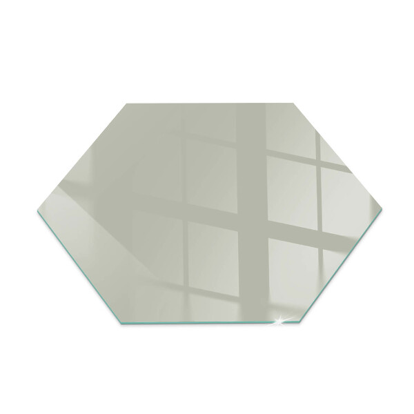 Hexagonal glass hearth for stove Color Gray-green