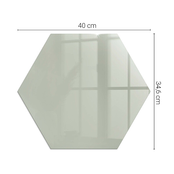Hexagonal glass hearth for stove Color Gray-green