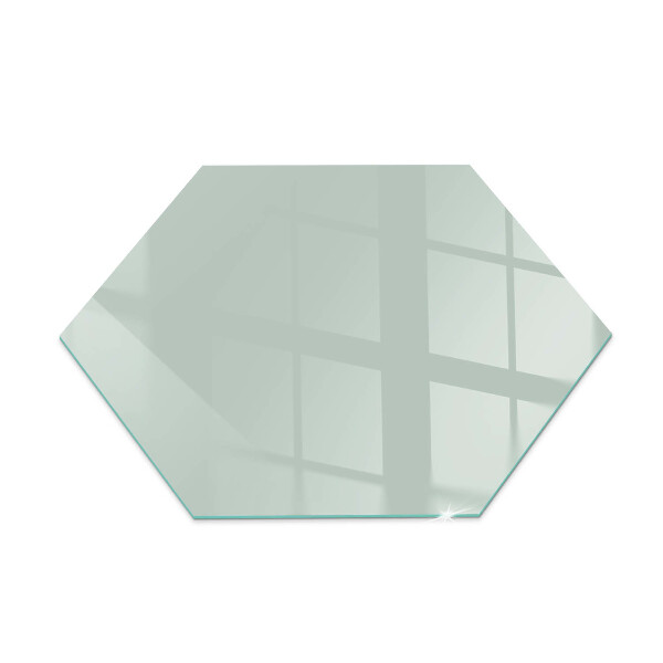 Hexagonal corner glass hearth Color Light Green