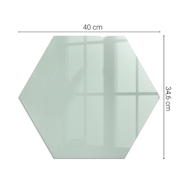 Hexagonal corner glass hearth Color Light Green