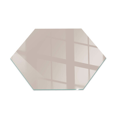 Hexagonal corner glass hearth Color Light Brown