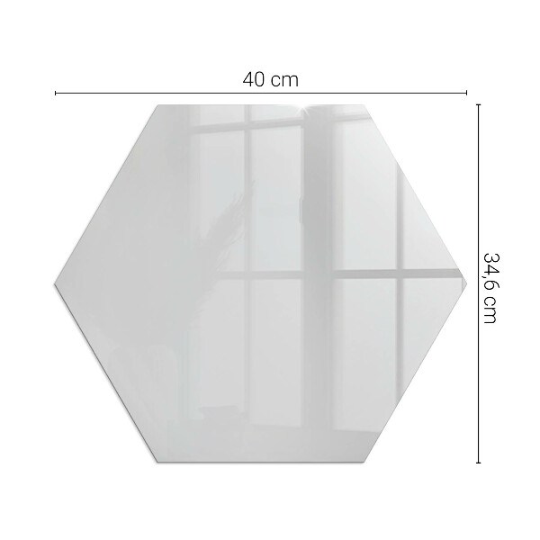 Hexagonal glass hearth for stove Color Gray