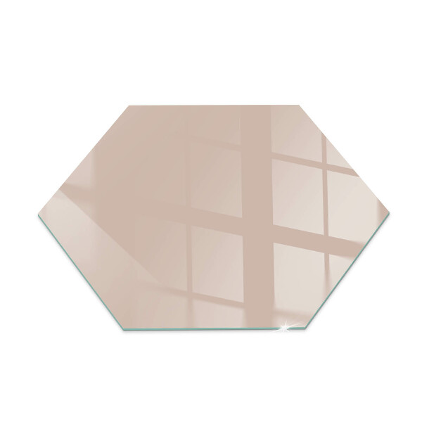 Hexagonal corner glass hearth Color Light Brown