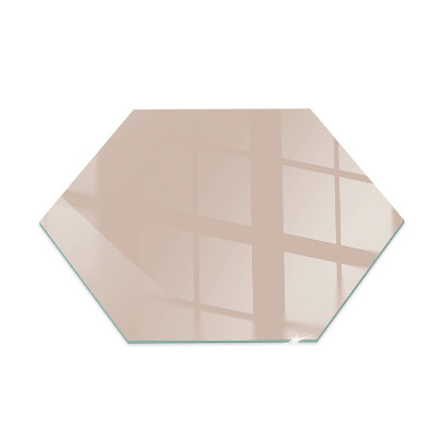 Hexagonal corner glass hearth Color Light Brown