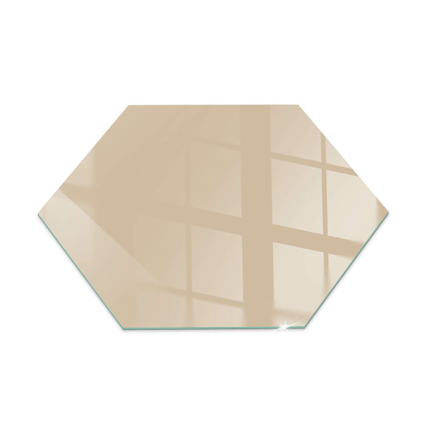 Hexagonal glass hearth for stove Color Beige