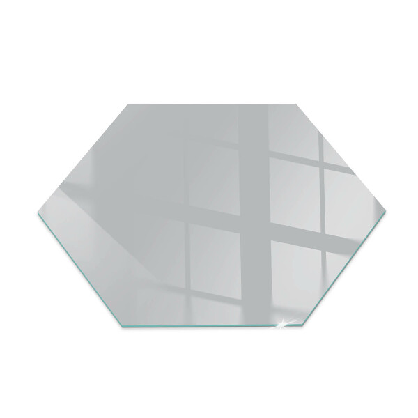 Hexagonal glass hearth for stove Color Light gray
