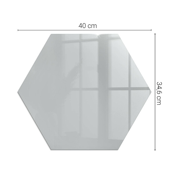 Hexagonal glass hearth for stove Color Light gray