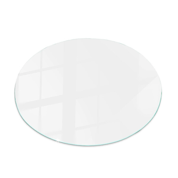 Glass table top with print Smooth white