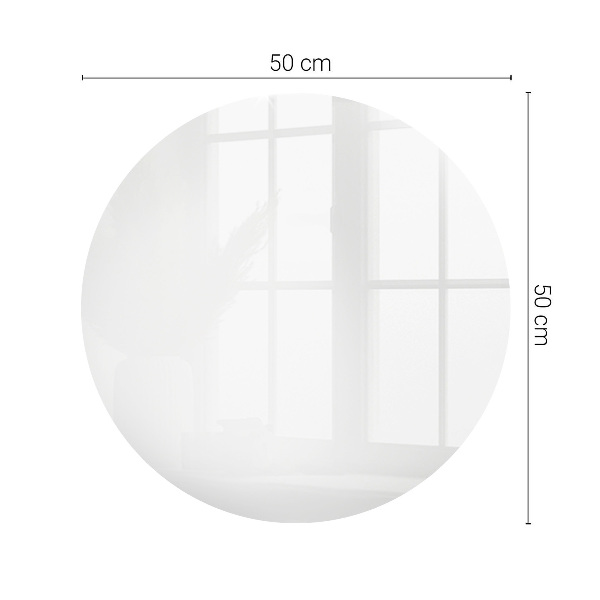 Glass table top with print Smooth white