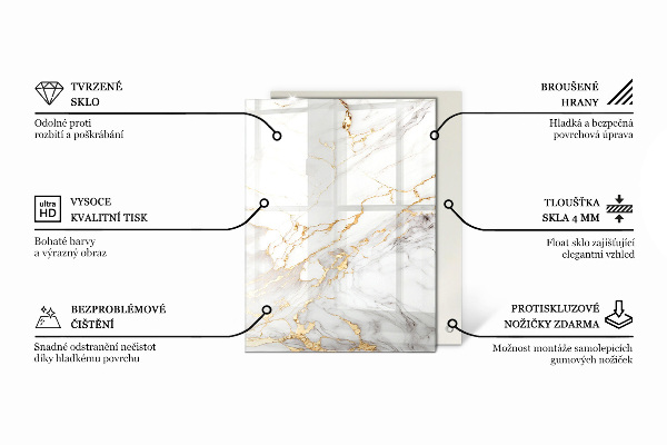 Rectangular glass table top Wood panel pattern