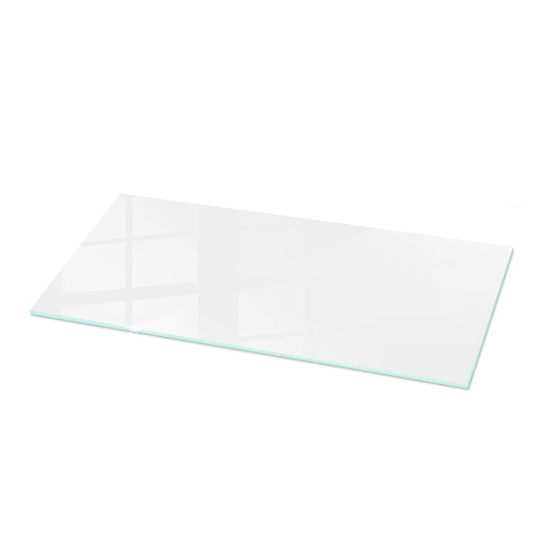 Decorative glass table top with print Smooth white