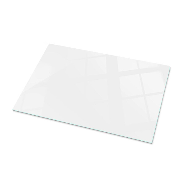 Decorative glass table top with print Smooth white