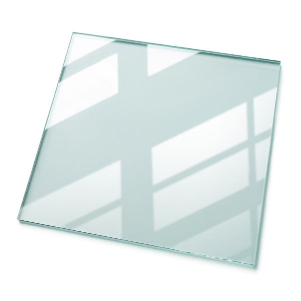 Rectangular glass table top transparent
