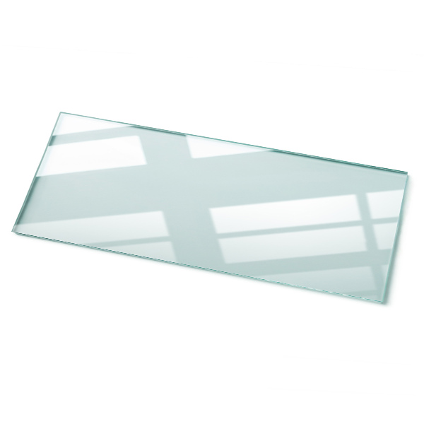 Rectangular glass table top transparent