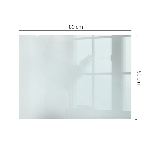 Rectangular glass table top transparent