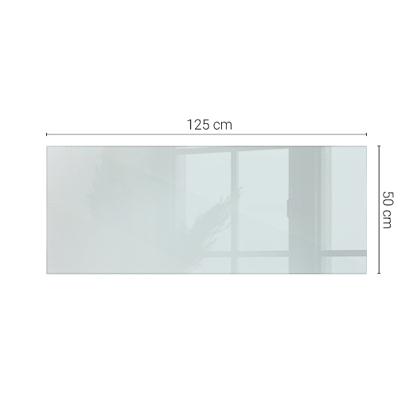 Rectangular glass table top transparent