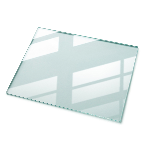 Rectangular glass table top transparent