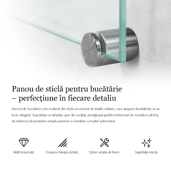 Cooker splashback transparent 60x40 cm