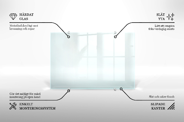 Cooker splashback transparent 60x40 cm