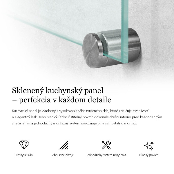 Cooker splashback transparent 60x40 cm