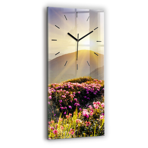 Modern vertical wall clock Mountain landscape