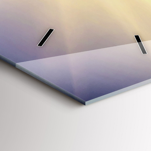 Modern vertical wall clock Mountain landscape