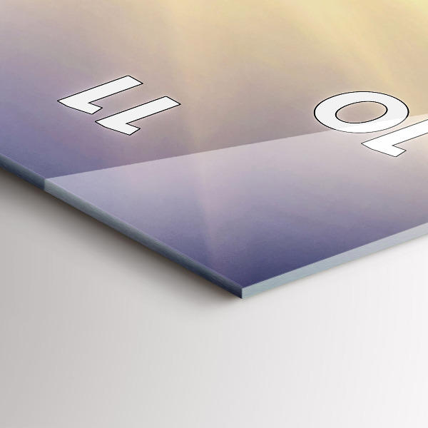 Modern vertical wall clock Mountain landscape